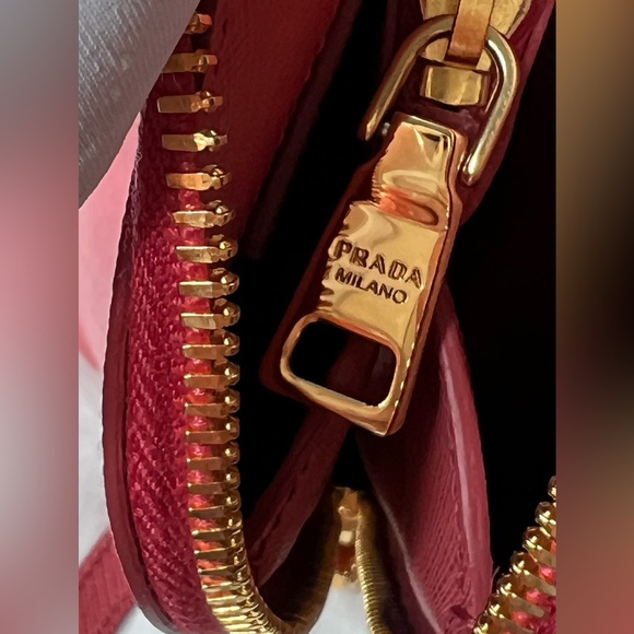 PRADA 2Way Hand Bag  Saffiano Lux Leather Tamaris/ Pink Color Authenticity Card - Picture 16 of 17